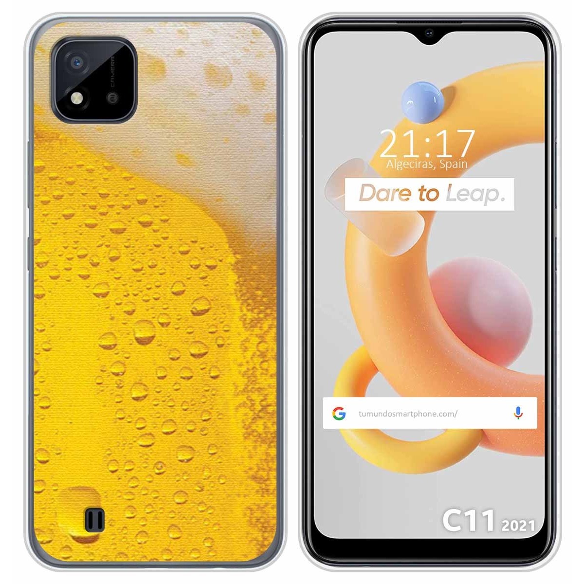Funda Silicona para Realme C11 2021 diseño Cerveza Dibujos