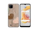 Funda Silicona para Realme C11 2021 diseño Corazones Madera Dibujos