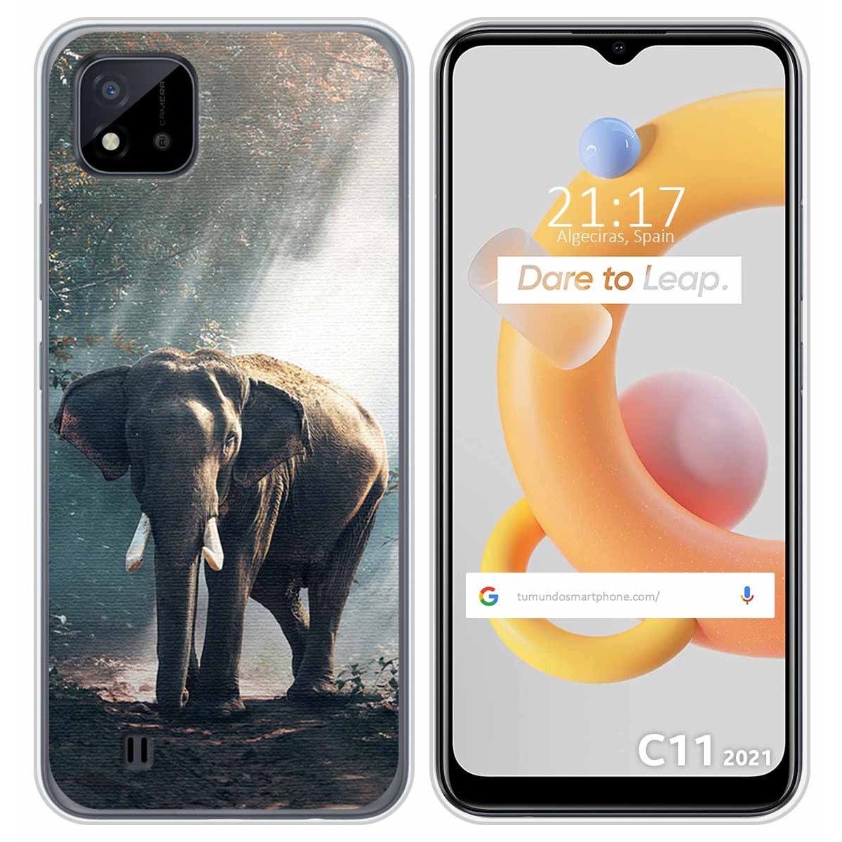 Funda Silicona para Realme C11 2021 diseño Elefante Dibujos