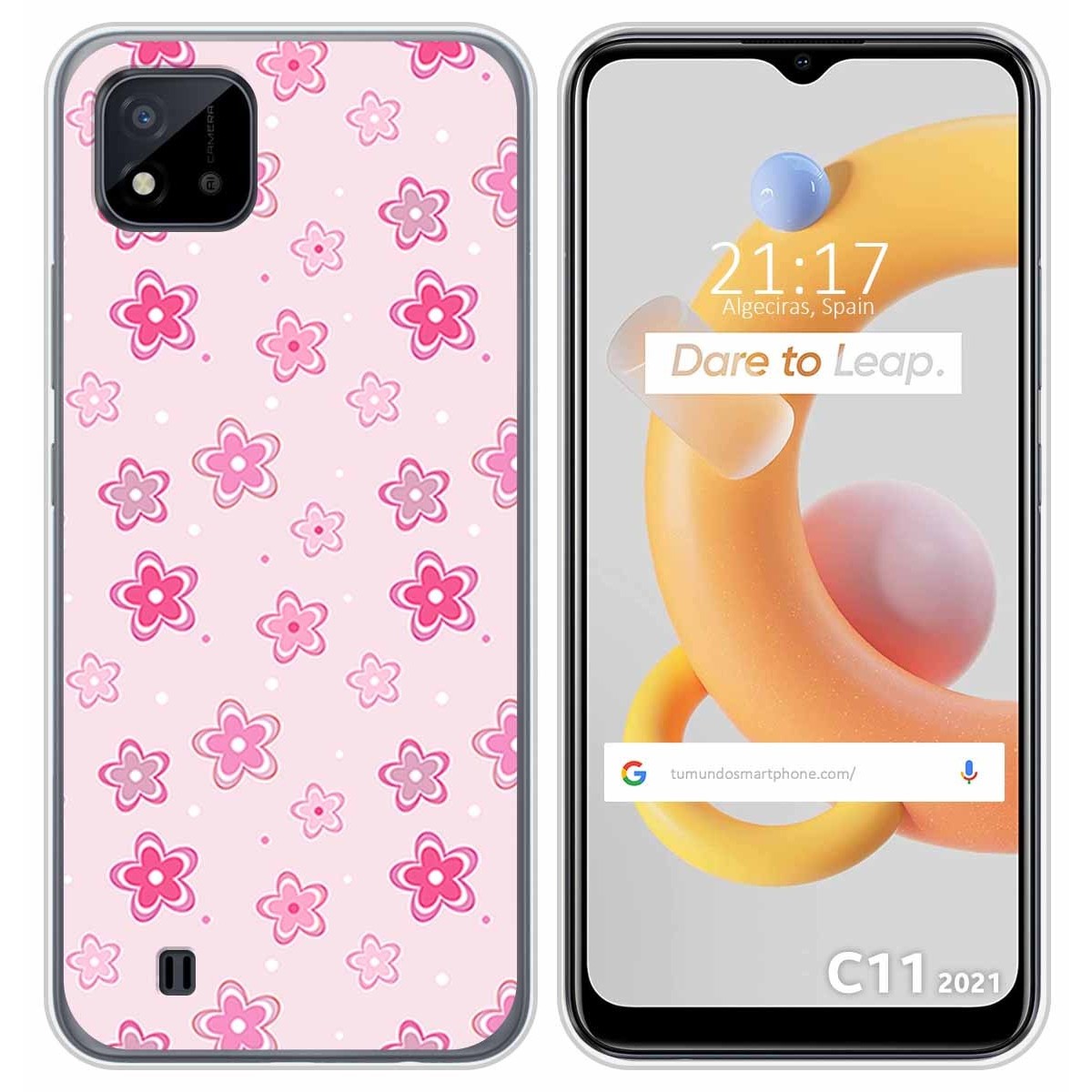 Funda Silicona para Realme C11 2021 diseño Flores Dibujos