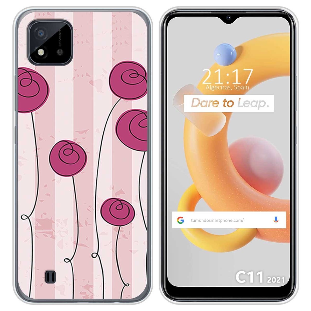 Funda Silicona para Realme C11 2021 diseño Flores Vintage Dibujos