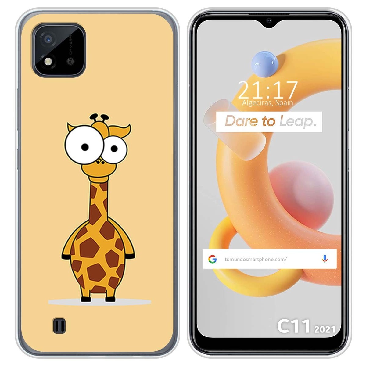 Funda Silicona para Realme C11 2021 diseño Jirafa Dibujos