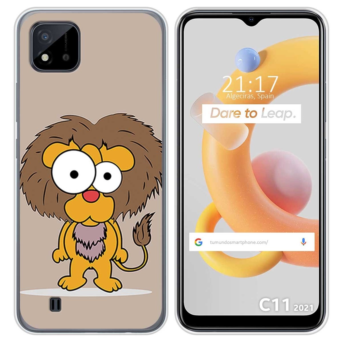 Funda Silicona para Realme C11 2021 diseño Leon Dibujos