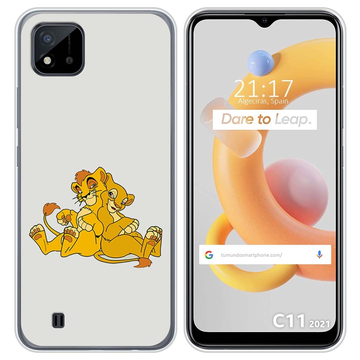Funda Silicona para Realme C11 2021 diseño Leones Dibujos