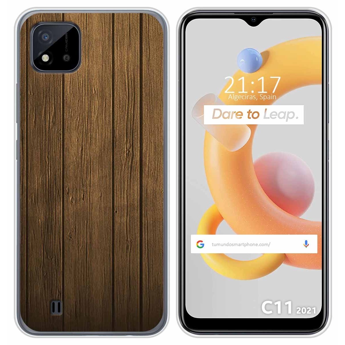Funda Silicona para Realme C11 2021 diseño Madera Dibujos