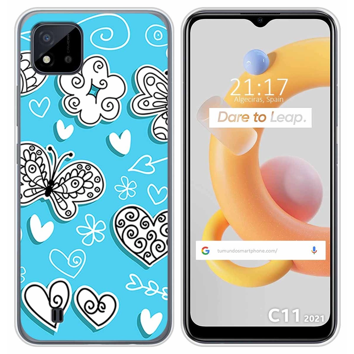Funda Silicona para Realme C11 2021 diseño Mariposas Dibujos