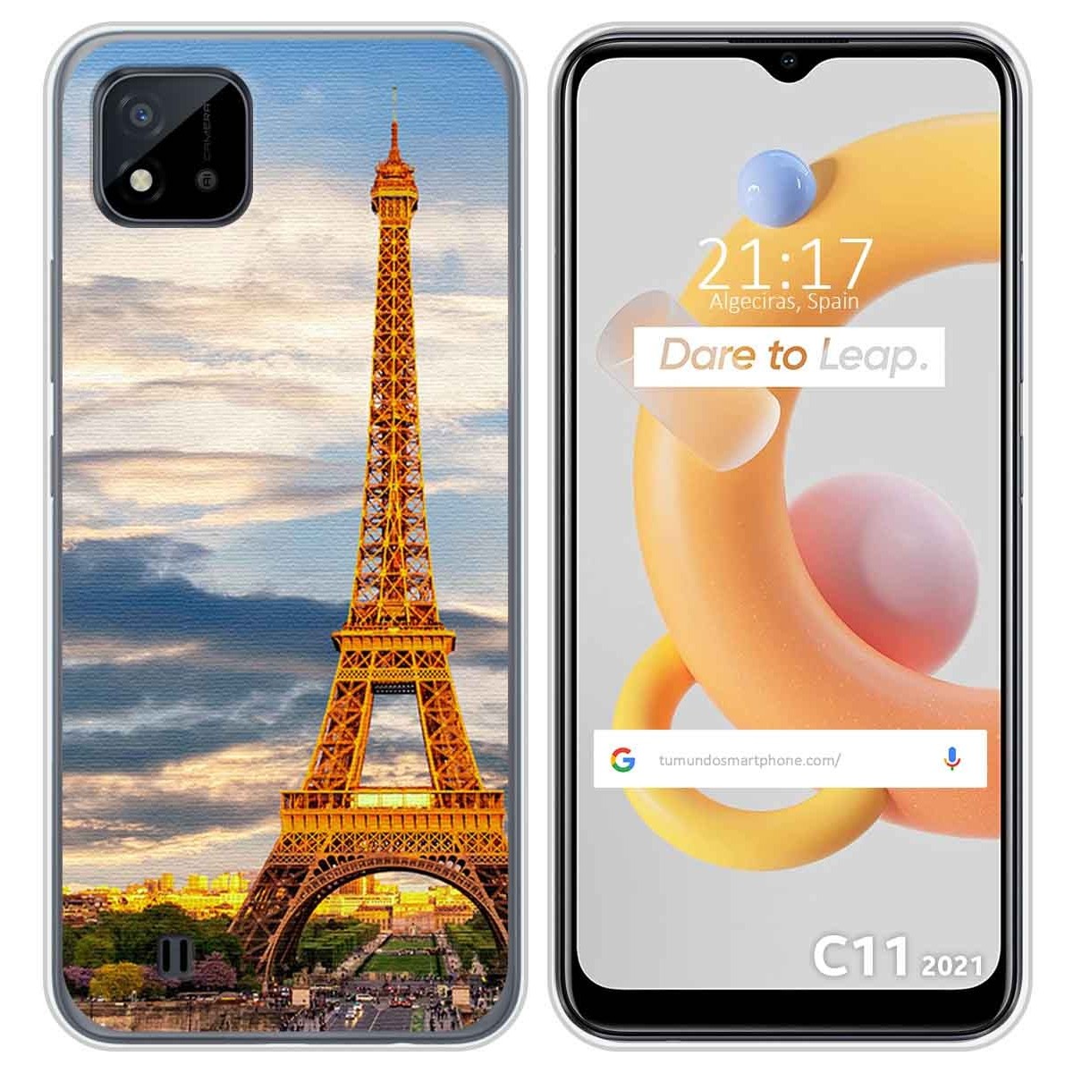 Funda Silicona para Realme C11 2021 diseño Paris Dibujos