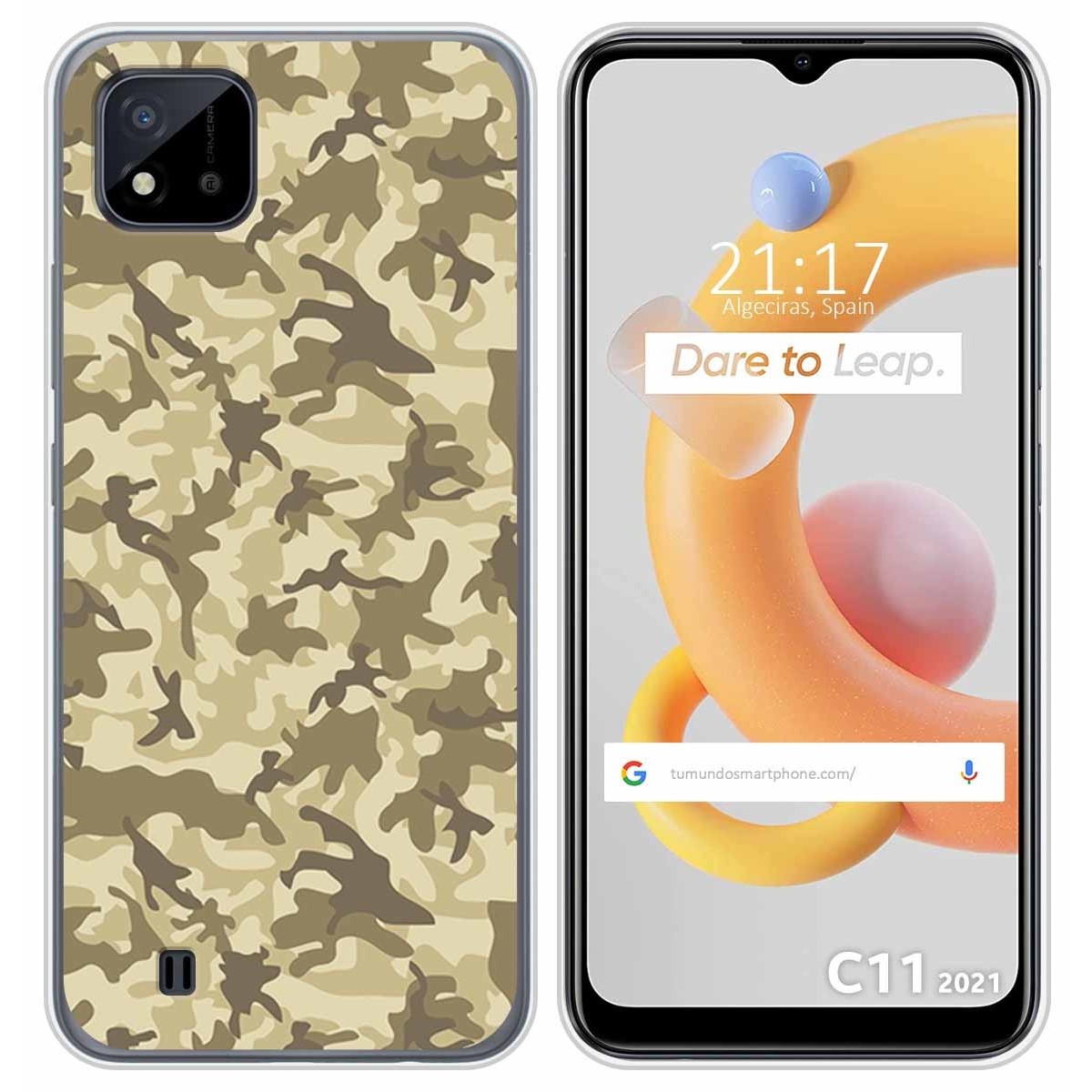 Funda Silicona para Realme C11 2021 diseño Sand Camuflaje Dibujos