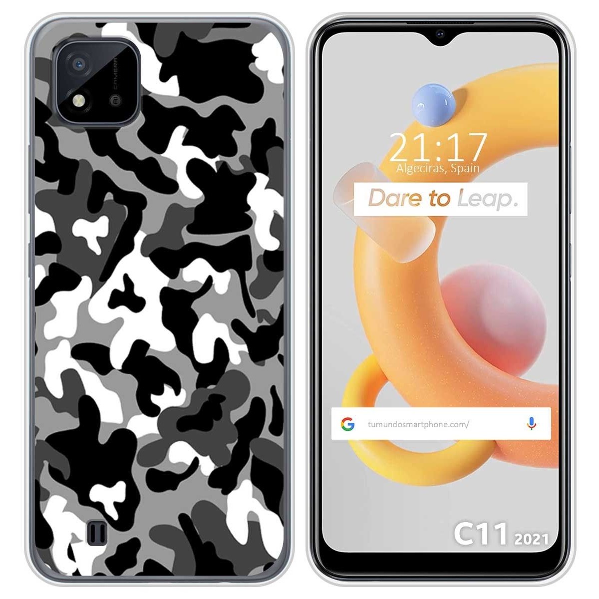 Funda Silicona para Realme C11 2021 diseño Snow Camuflaje Dibujos