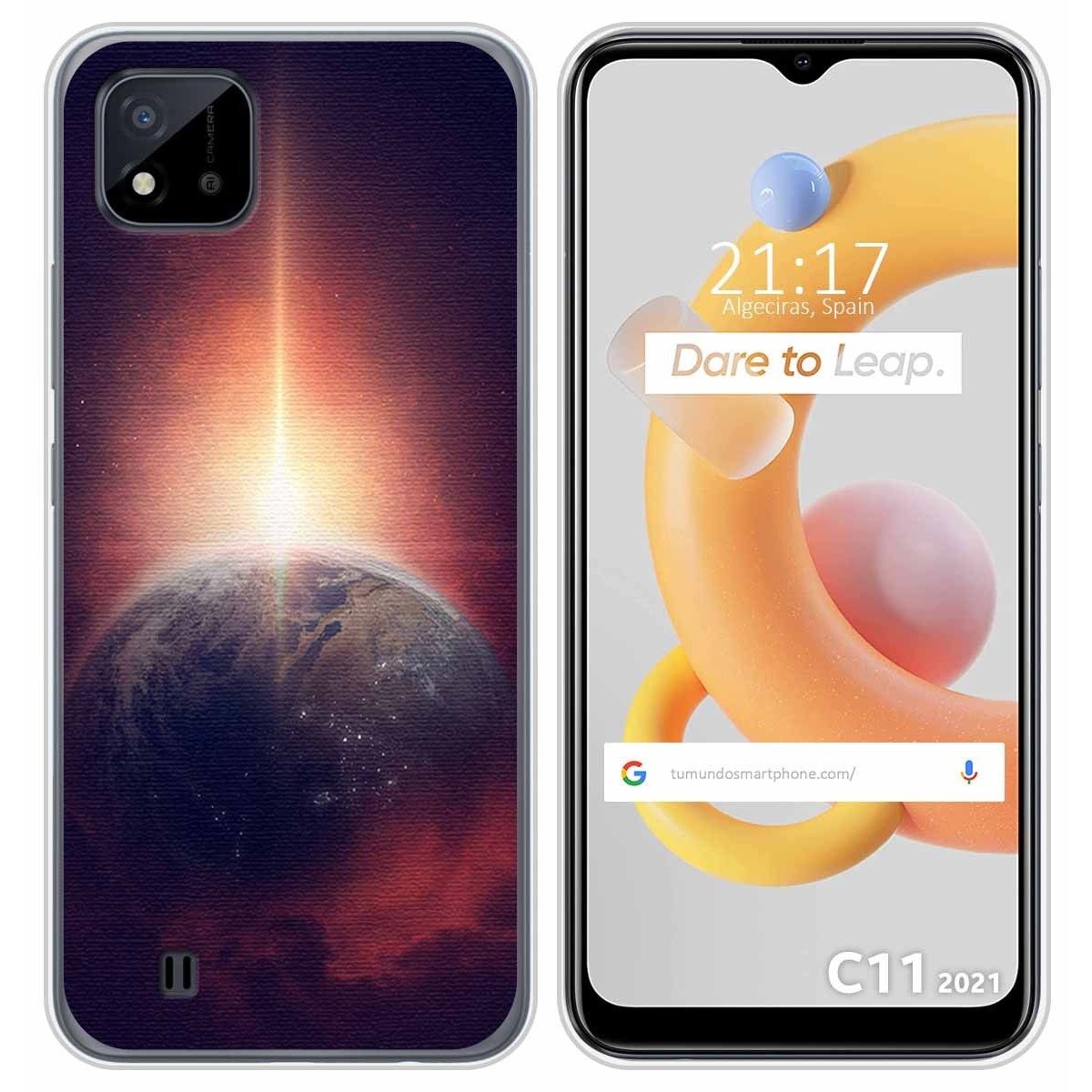 Funda Silicona para Realme C11 2021 diseño Tierra Dibujos