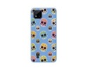 Funda Silicona Líquida Azul para Realme C11 2021 diseño Catrina Dibujos