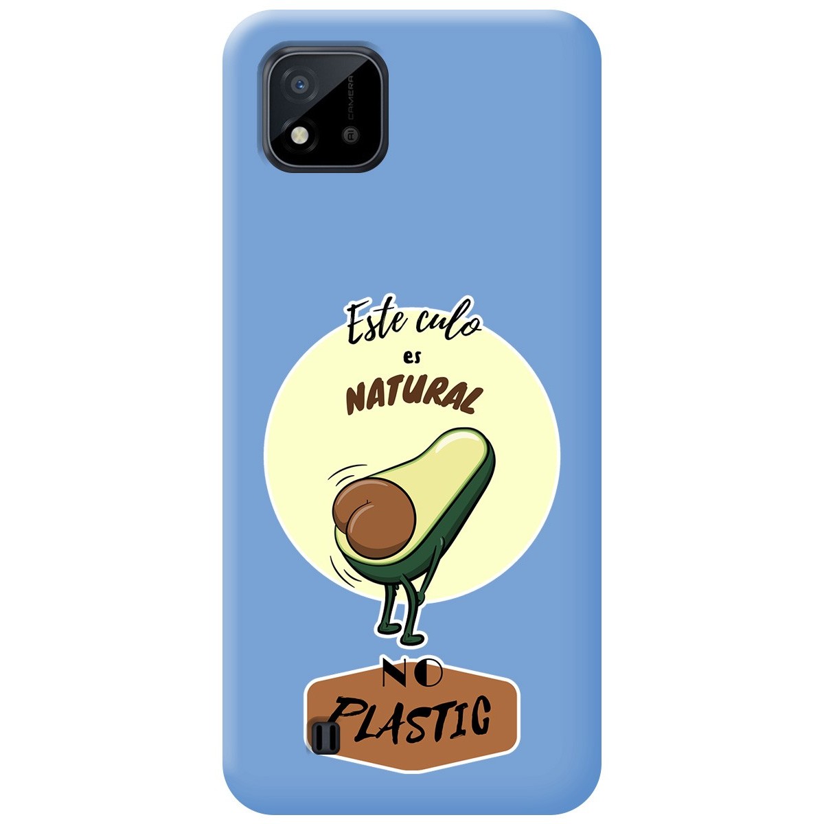 Funda Silicona Líquida Azul para Realme C11 2021 diseño Culo Natural Dibujos