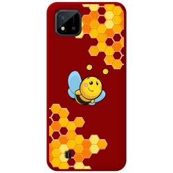 Funda Silicona Líquida Roja para Realme C11 2021 diseño Abeja Dibujos