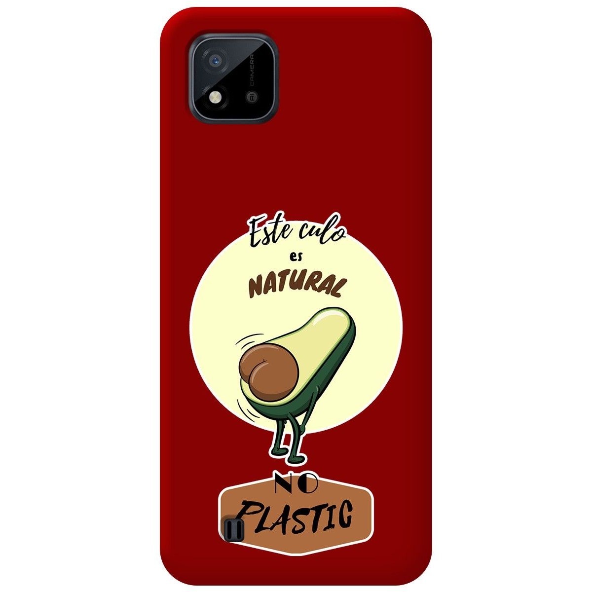 Funda Silicona Líquida Roja para Realme C11 2021 diseño Culo Natural Dibujos