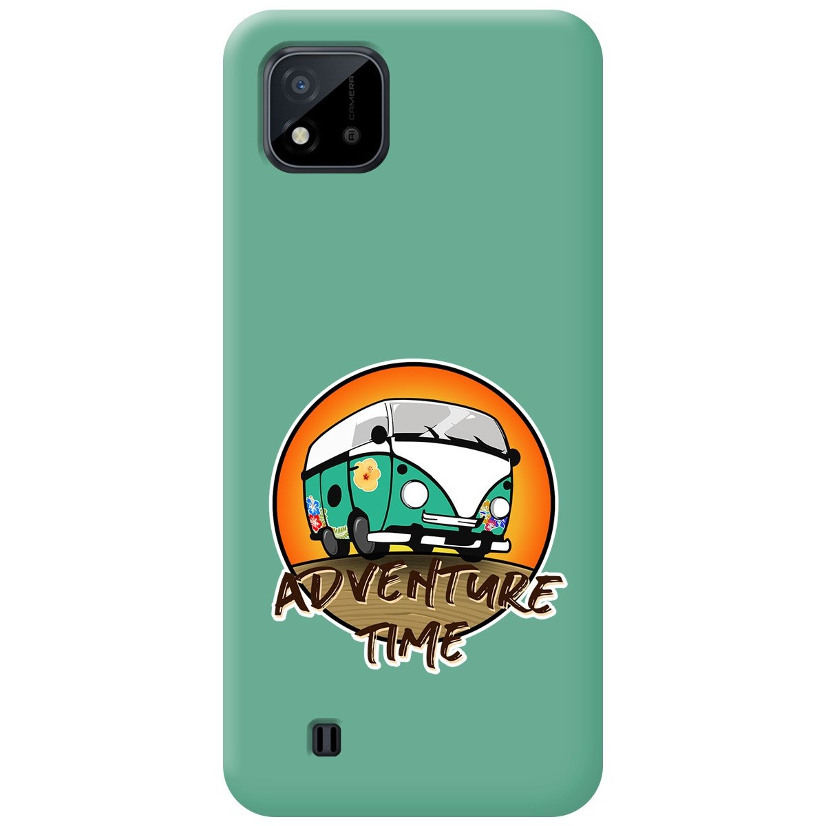 Funda Silicona Líquida Verde para Realme C11 2021 diseño Adventure Time Dibujos