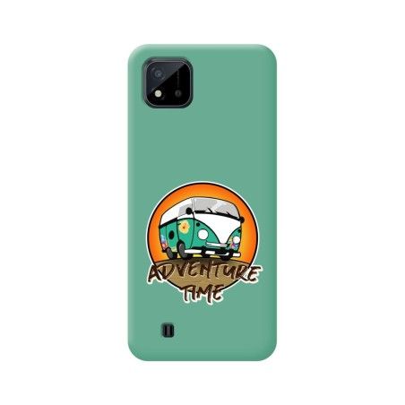 Funda Silicona Líquida Verde para Realme C11 2021 diseño Adventure Time Dibujos