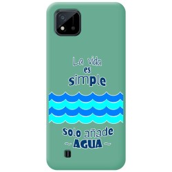 Funda Silicona Líquida Verde para Realme C11 2021 diseño Agua Dibujos