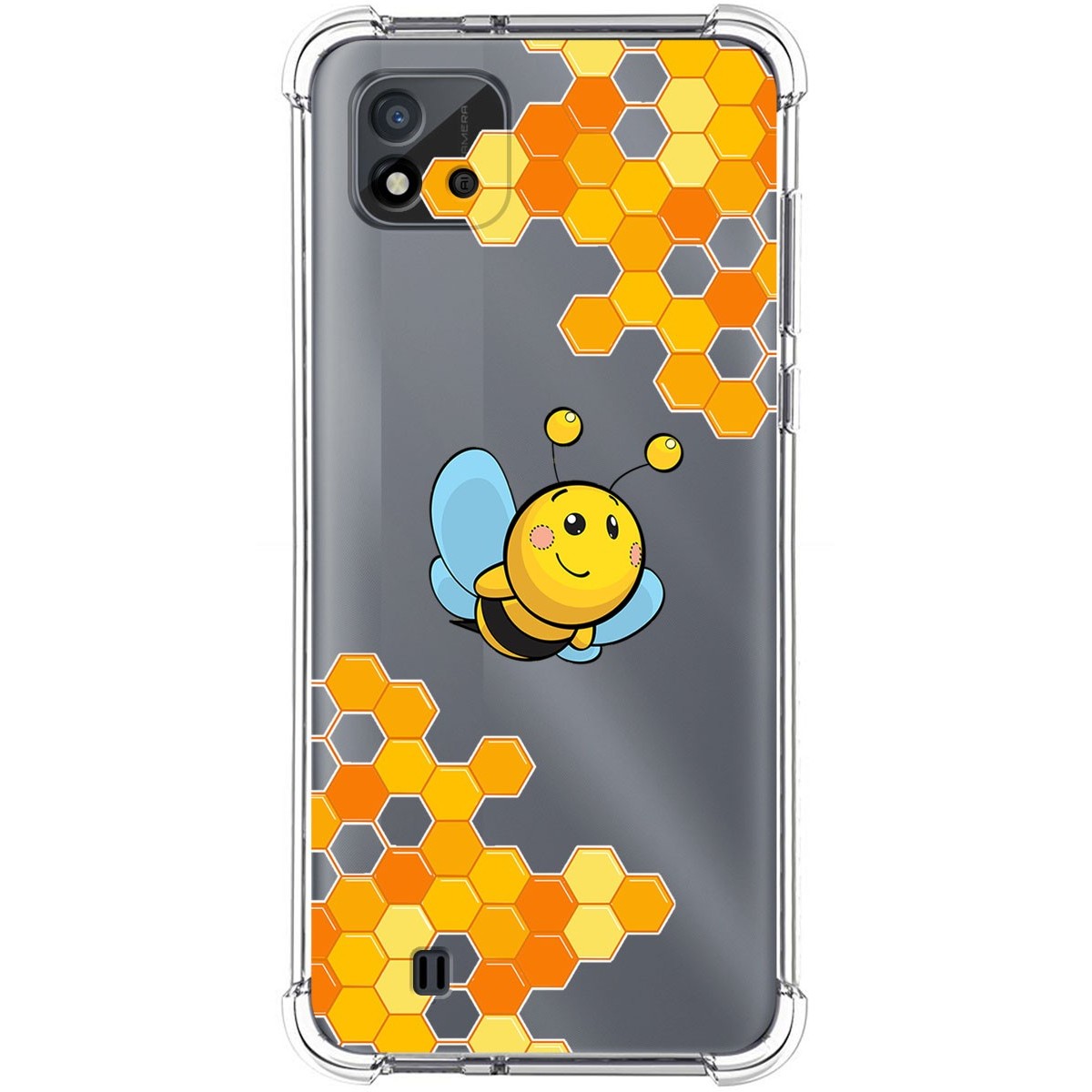 Funda Silicona Antigolpes para Realme C11 2021 diseño Abeja Dibujos