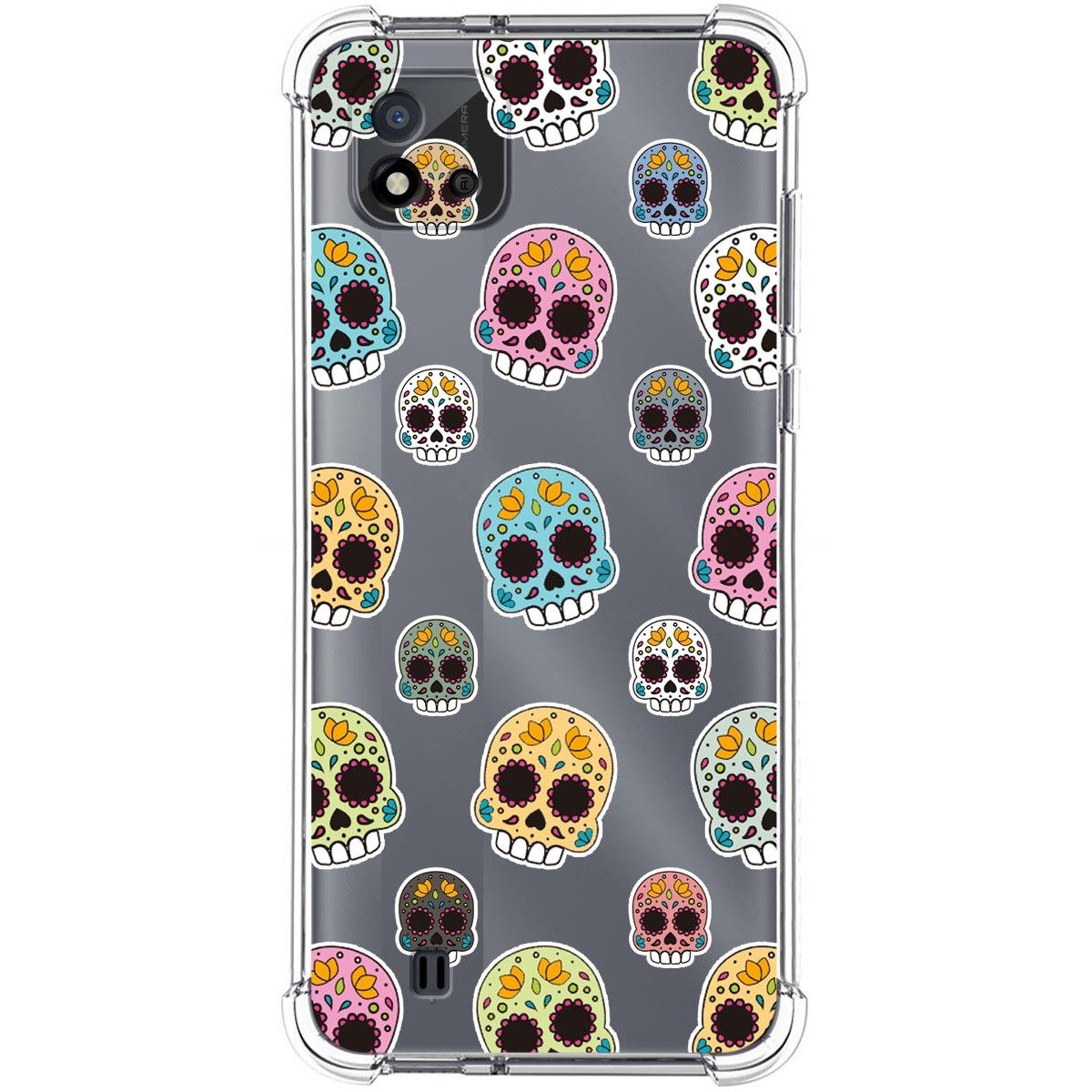 Funda Silicona Antigolpes para Realme C11 2021 diseño Catrina Dibujos