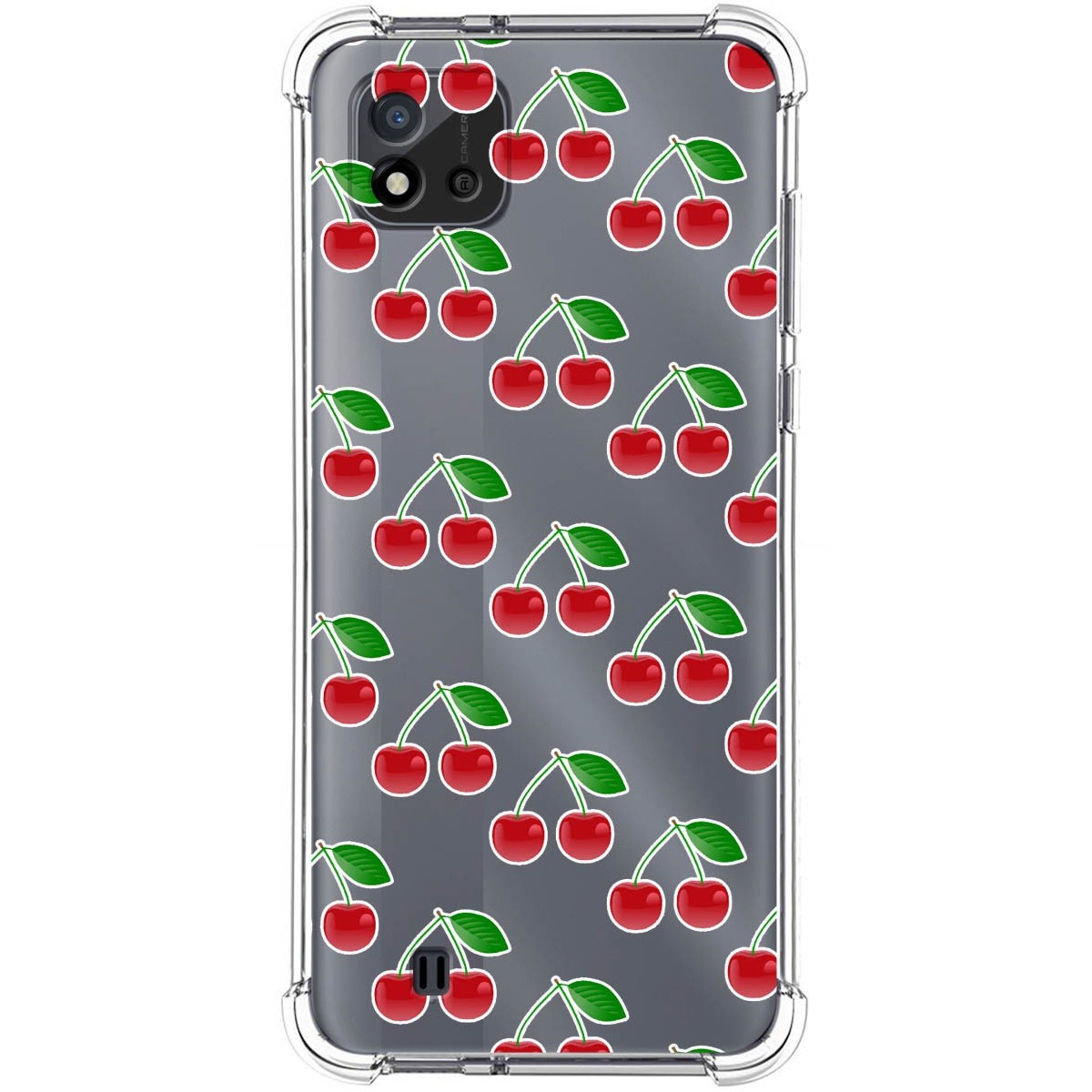 Funda Silicona Antigolpes para Realme C11 2021 diseño Cerezas Dibujos