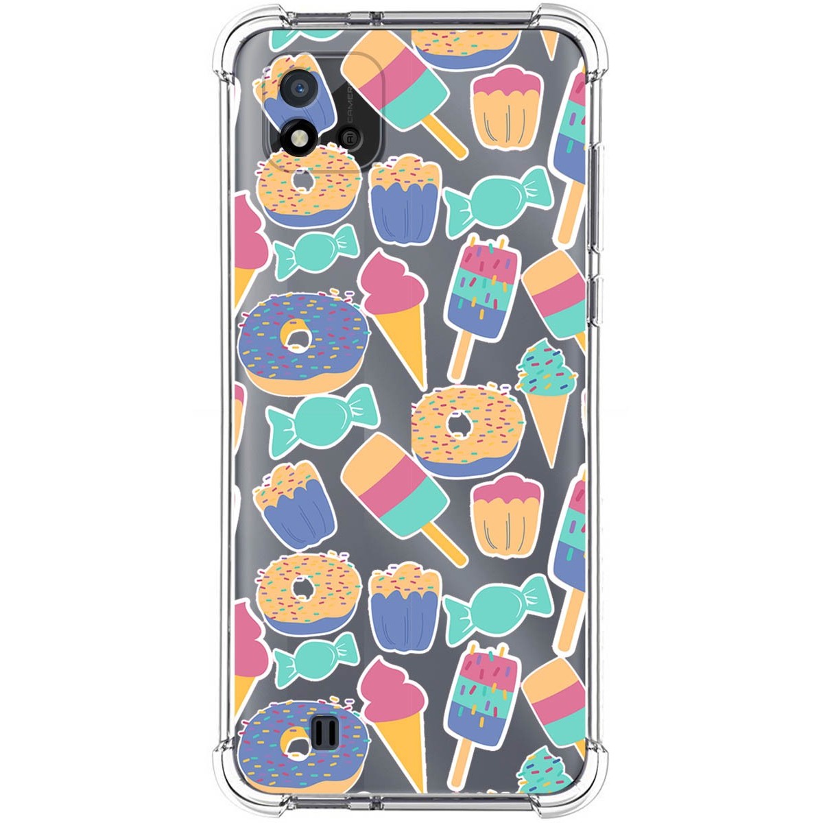 Funda Silicona Antigolpes para Realme C11 2021 diseño Dulces 02 Dibujos