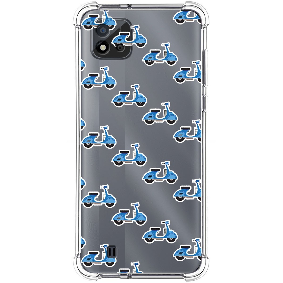Funda Silicona Antigolpes para Realme C11 2021 diseño Scooter Dibujos