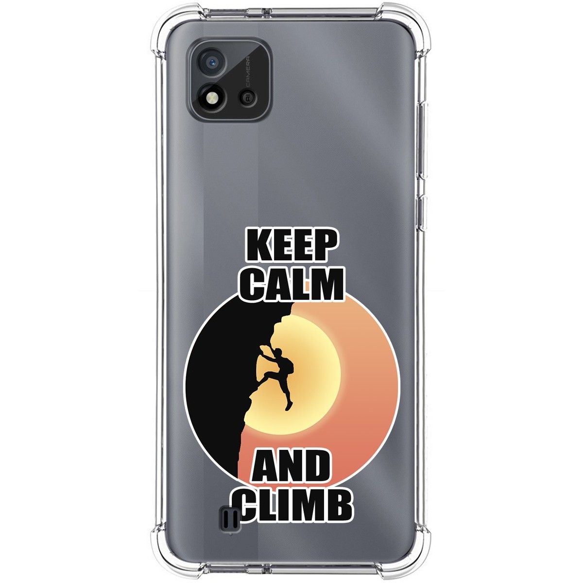 Funda Silicona Antigolpes para Realme C11 2021 diseño Hombre Escalada Dibujos