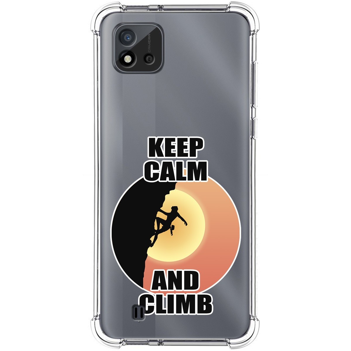 Funda Silicona Antigolpes para Realme C11 2021 diseño Mujer Escalada Dibujos