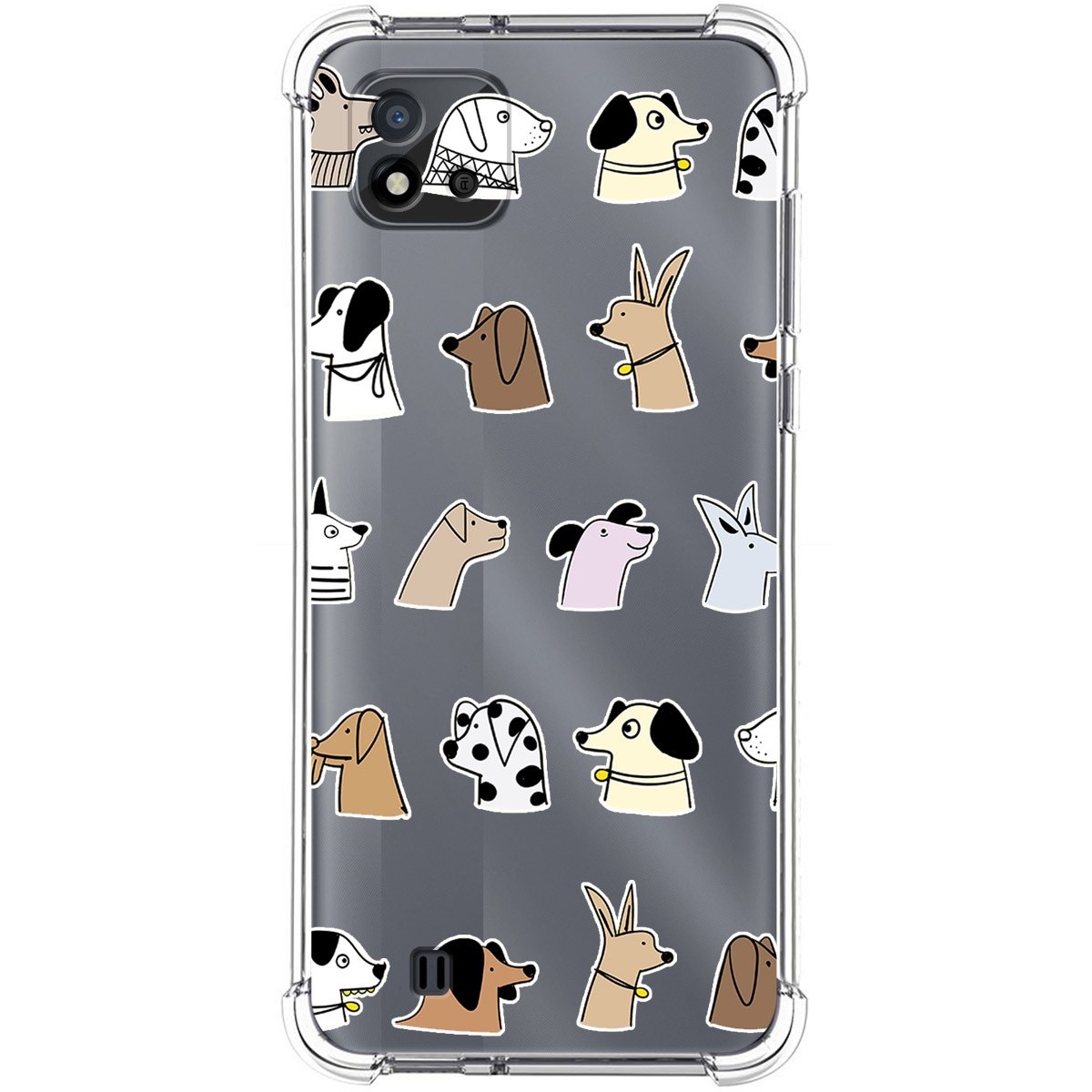 Funda Silicona Antigolpes para Realme C11 2021 diseño Perros Dibujos