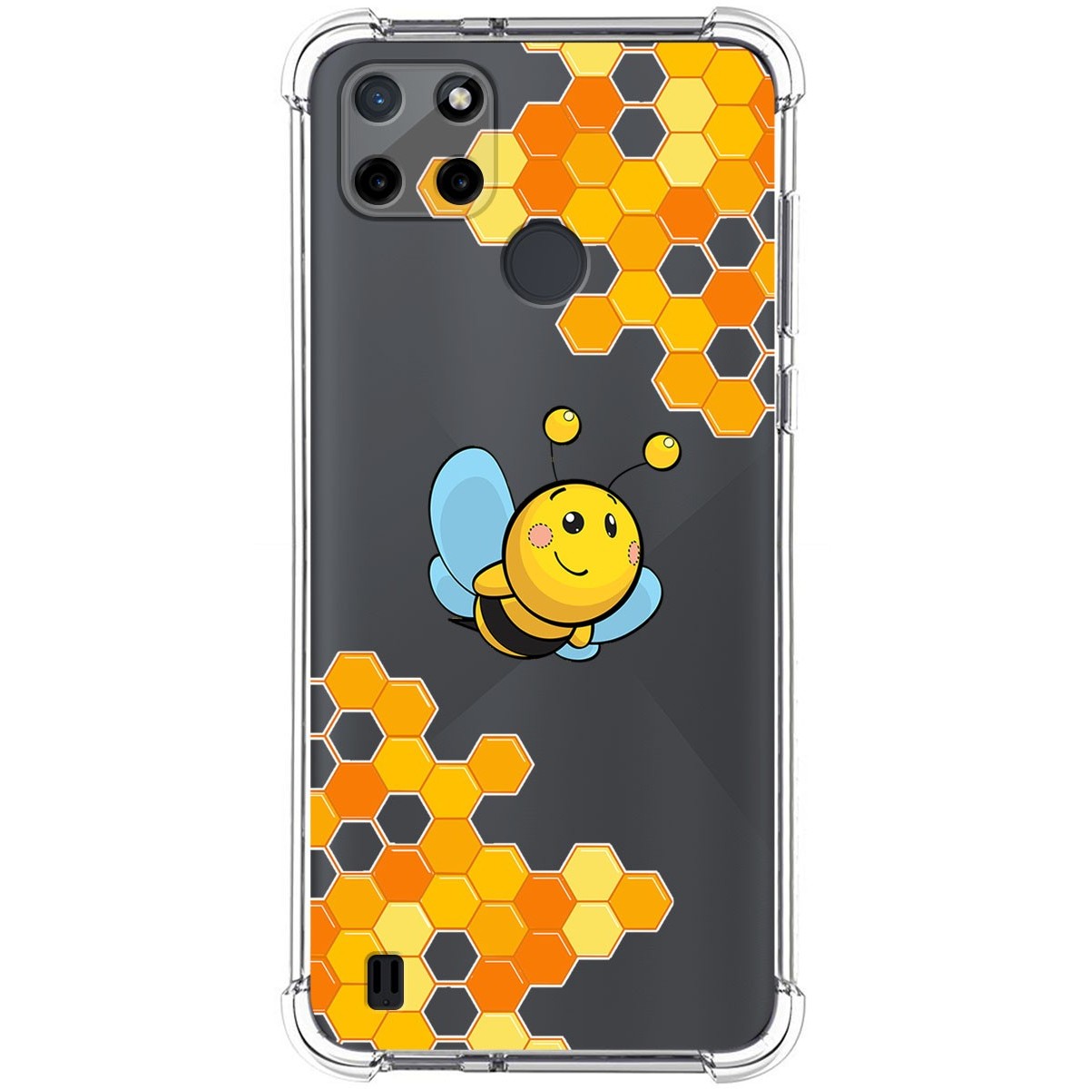 Funda Silicona Antigolpes para Realme C21Y / C25Y diseño Abeja Dibujos