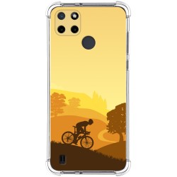 Funda Silicona Antigolpes para Realme C21Y / C25Y diseño Ciclista Dibujos