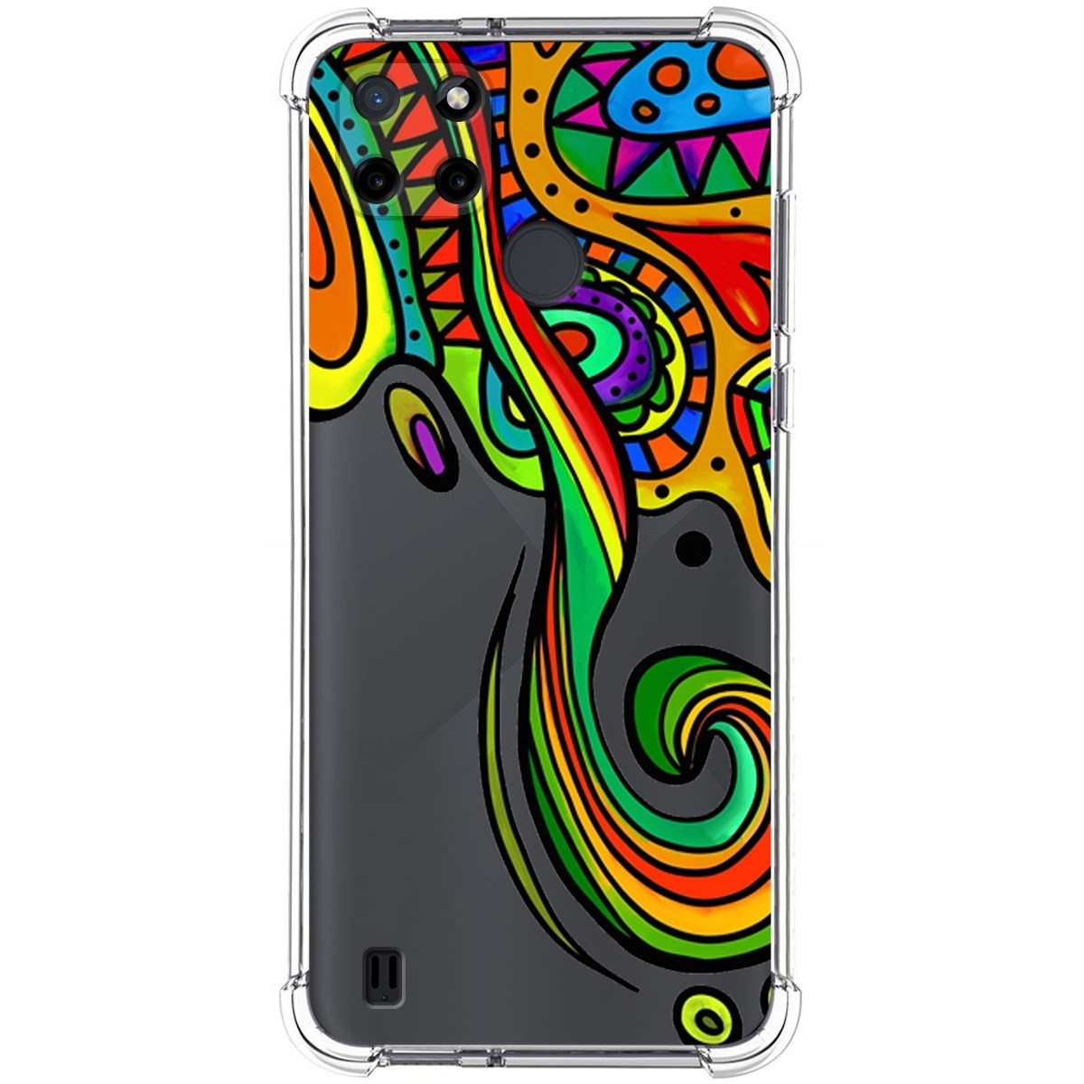 Funda Silicona Antigolpes para Realme C21Y / C25Y diseño Colores Dibujos