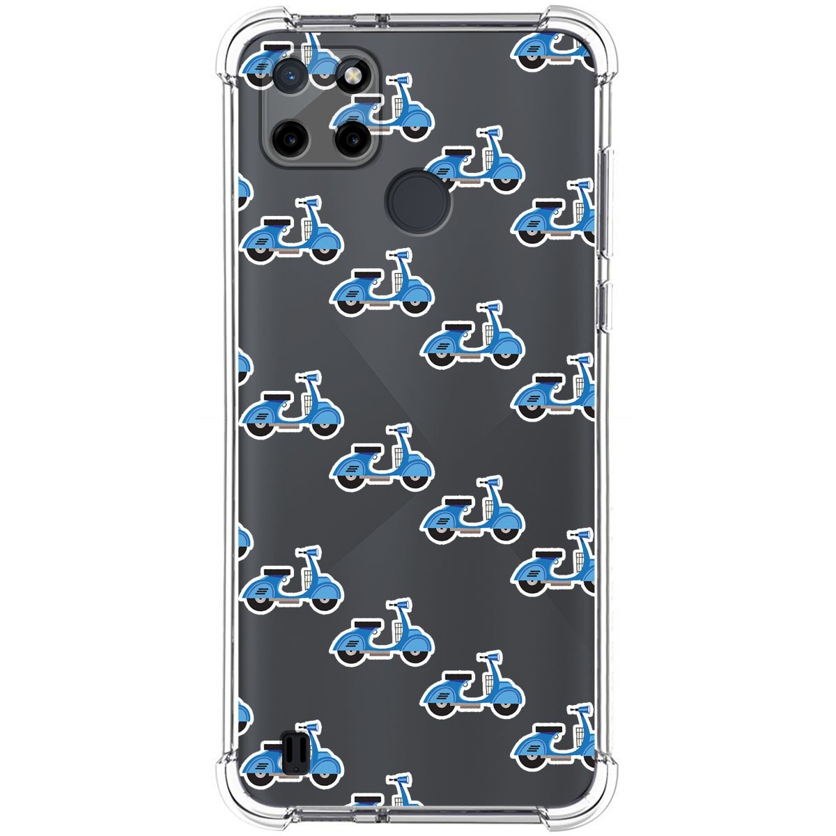 Funda Silicona Antigolpes para Realme C21Y / C25Y diseño Scooter Dibujos
