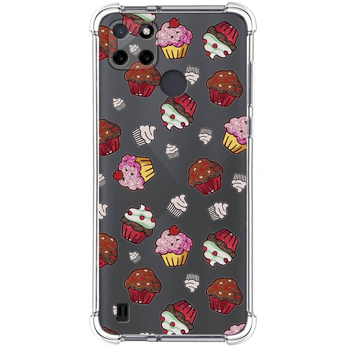 Funda Silicona Antigolpes para Realme C21Y / C25Y diseño Muffins Dibujos