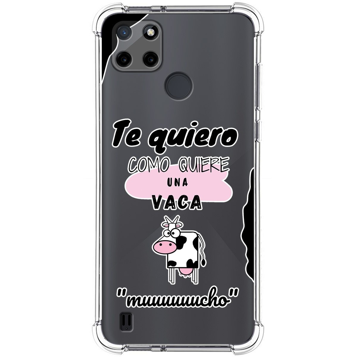 Funda Silicona Antigolpes para Realme C21Y / C25Y diseño Vaca Dibujos