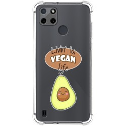Funda Silicona Antigolpes para Realme C21Y / C25Y diseño Vegan Life Dibujos