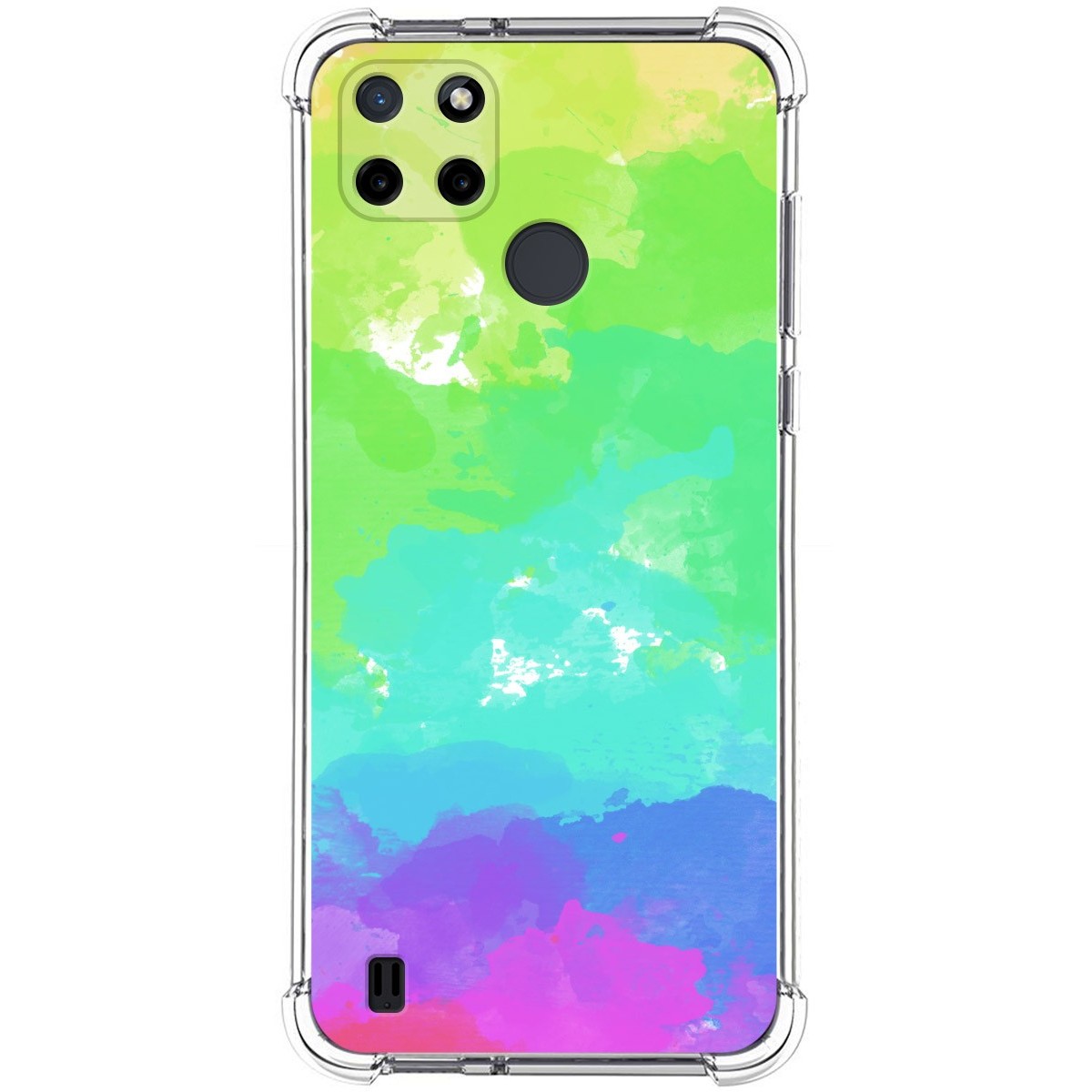 Funda Silicona Antigolpes para Realme C21Y / C25Y diseño Acuarela 03 Dibujos