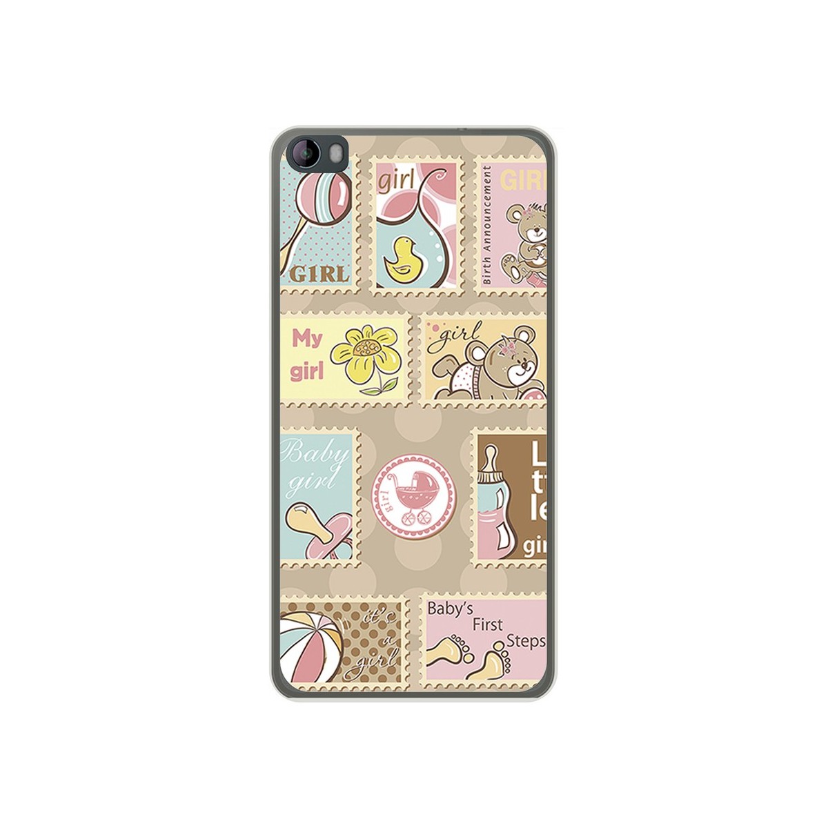 Funda Gel Tpu para Hisense L695 Diseño Sellos Dibujos