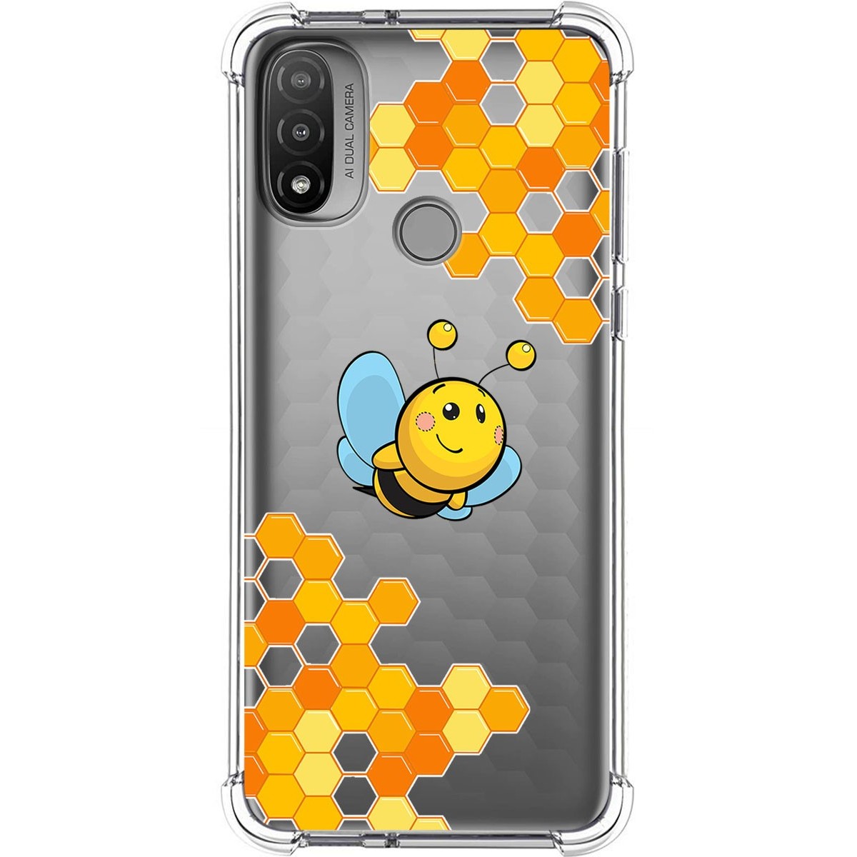 Funda Silicona Antigolpes para Motorola Moto E20 diseño Abeja Dibujos