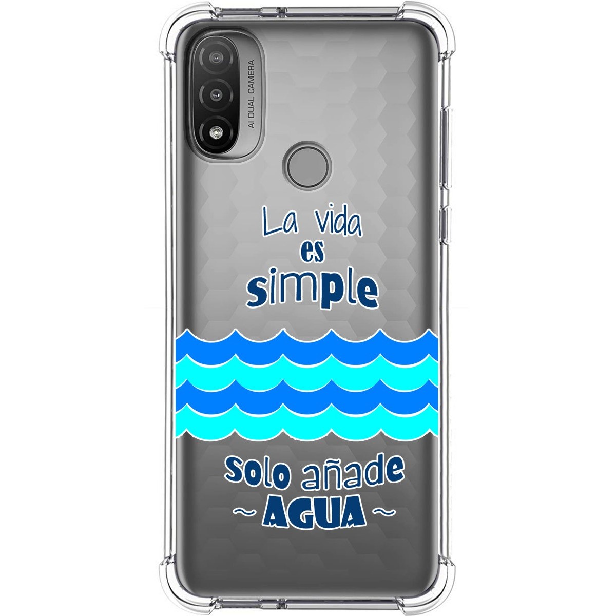 Funda Silicona Antigolpes para Motorola Moto E20 diseño Agua Dibujos