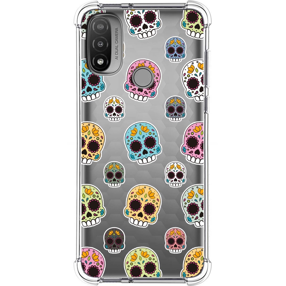 Funda Silicona Antigolpes para Motorola Moto E20 diseño Catrina Dibujos