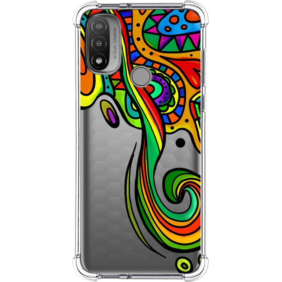 Funda Silicona Antigolpes para Motorola Moto E20 diseño Colores Dibujos