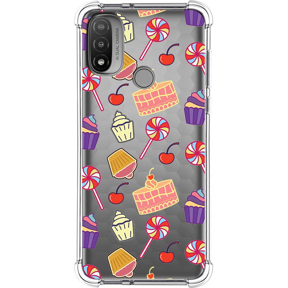 Funda Silicona Antigolpes para Motorola Moto E20 diseño Dulces 01 Dibujos