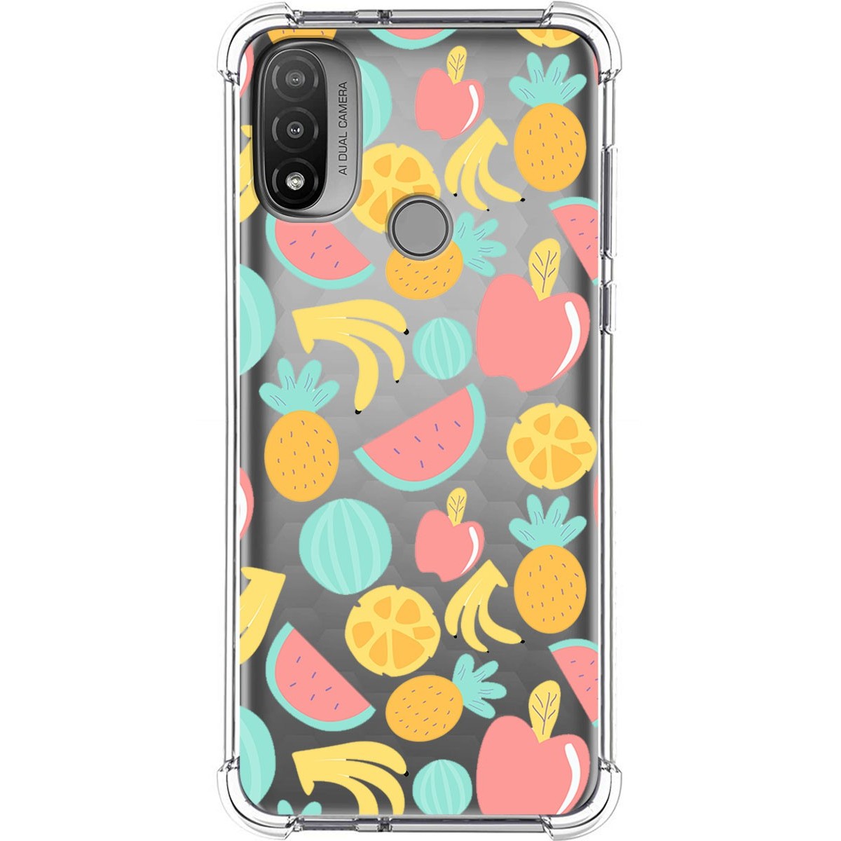Funda Silicona Antigolpes para Motorola Moto E20 diseño Frutas 02 Dibujos
