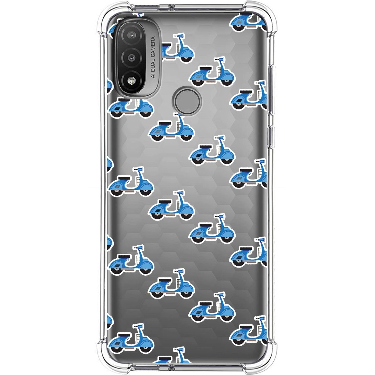 Funda Silicona Antigolpes para Motorola Moto E20 diseño Scooter Dibujos