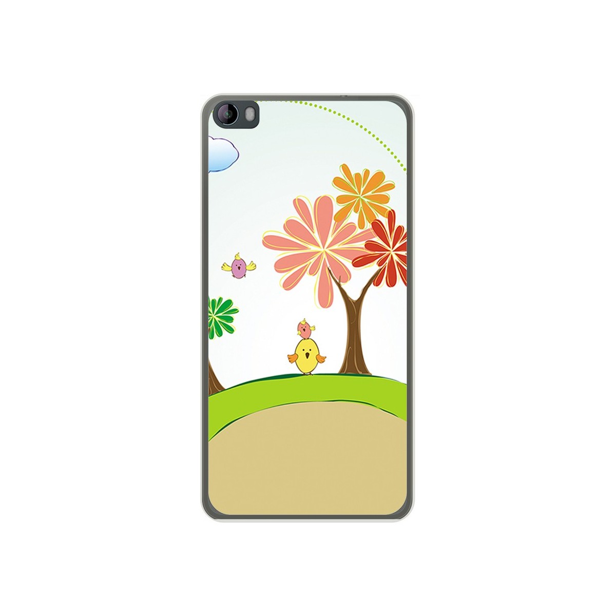 Funda Gel Tpu para Hisense L695 Diseño Primavera Dibujos