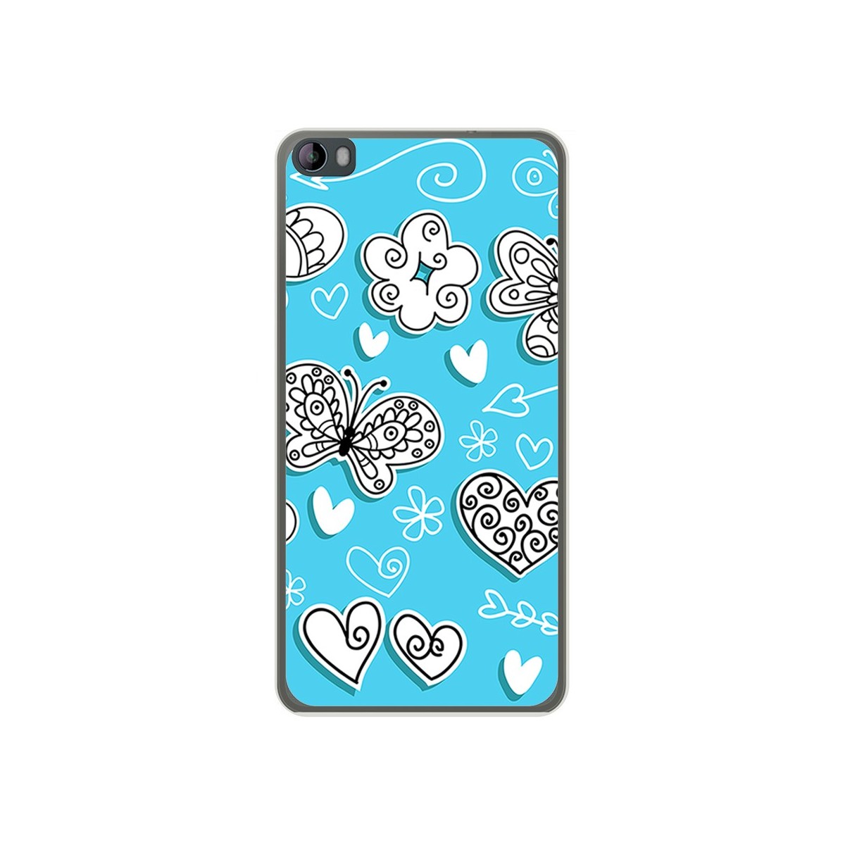 Funda Gel Tpu para Hisense L695 Diseño Mariposas Dibujos