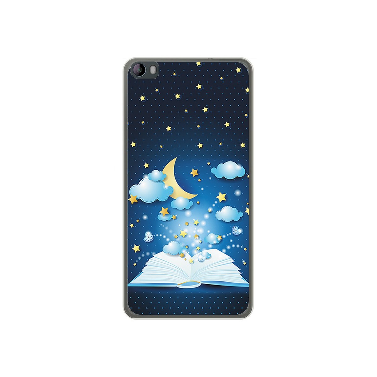 Funda Gel Tpu para Hisense L695 Diseño Libro Cuentos Dibujos