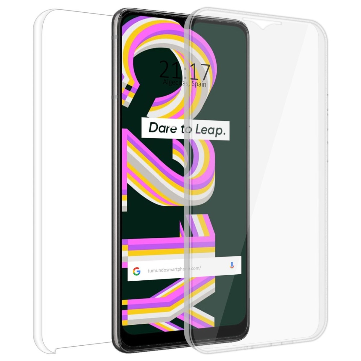 Funda Doble Transparente Pc + Tpu Full Body 360 para Realme C21Y / C25Y
