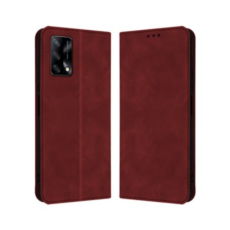 Funda Polipiel con tarjetero para Oppo A74 4G color Roja